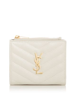SAINT LAURENT - Cassandre Matelass&eacute; Bi-Fold Wallet