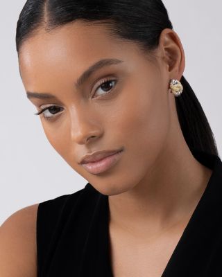 Sterling Silver & 18K Yellow Gold Caviar Luxe Diamond Knot Earrings