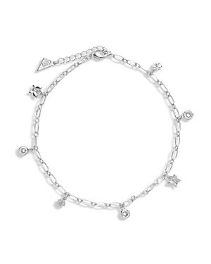 Sterling Forever Women's Butterfly And Blossom Anklet In Silver