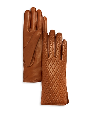 Bloomingdale's Fancy Leather Gloves - 100% Exclusive In Camello