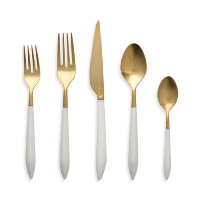 VIETRI - Ares Oro & White 5-Piece Place Setting