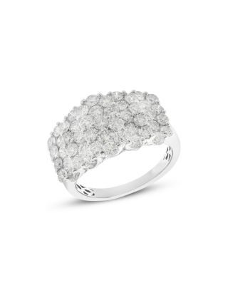 Bloomingdale's Fine Collection Diamond Cluster Statement Ring in 14K White Gold, 2.75 ct. t. w. - Exclusive