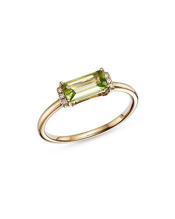 Bloomingdale's - Peridot & Diamond Accent Stacking Ring in 14K Yellow Gold - 100% Exclusive