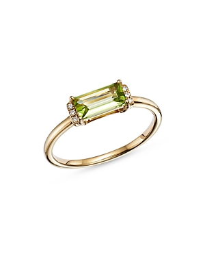 Bloomingdale's Peridot & Diamond Accent Stacking Ring in 14K Yellow Gold - 100% Exclusive
