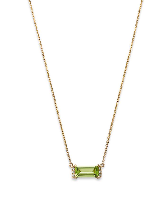 Bloomingdale's - Birthstone & Diamond Accent Bar Necklace in 14K Gold, 16-18" - 100% Exclusive