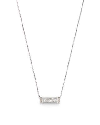 delicate diamond bar necklace