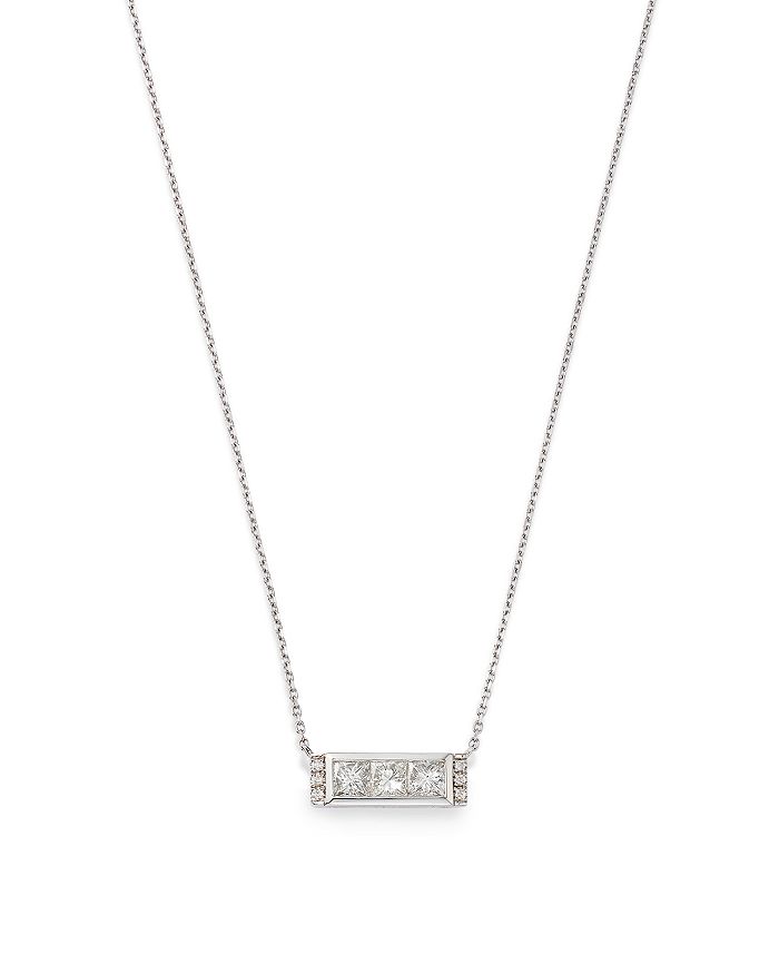Bloomingdale's Diamond Bar Necklace in 14K White Gold, 0.50 ct. t.w ...