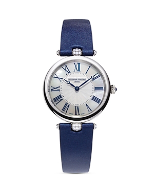Frederique Constant Classics Art Deco Watch, 30mm In White/blue