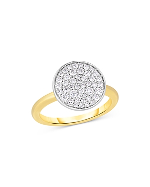 Malka Fluorescent Diamond Round Cluster Smiley Face Ring in 18K White & Yellow Gold, 0.47 ct. t.w. - 100% Exclusive