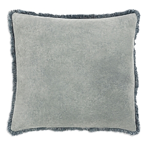 Surya Washed Cotton Velvet Decorative Pillow, 20 X 20 In Medium Grey