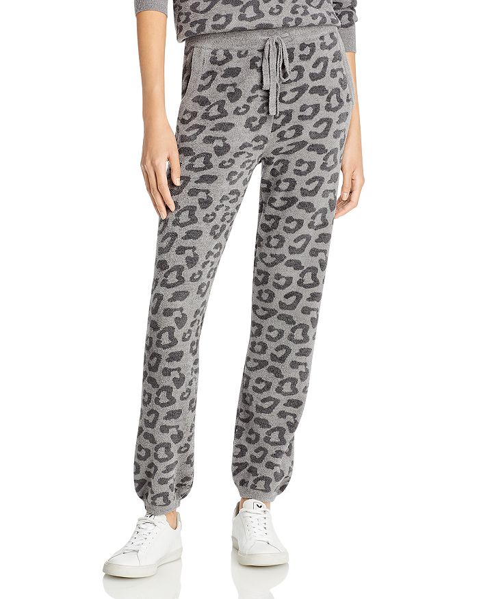 BAREFOOT DREAMS Leopard Print Track Pants Bloomingdale's