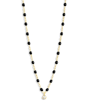 Shop Gigi Clozeau 18k Yellow Gold Supreme Classic Diamond & Resin Bead Collar Necklace, 16.5 In Black/gold