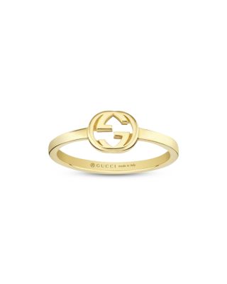 Gucci - 18K Yellow Gold Interlocked G Polished Ring