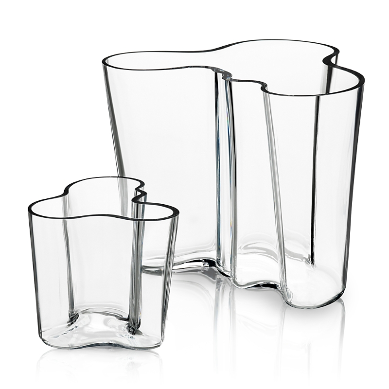 Iittala Aalto Vase, Set Of 2 In Clear