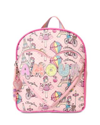 Miss Gwen\'s OMG Accessories Pink Floral Heart Love Backpack Miss Gwen main image 4