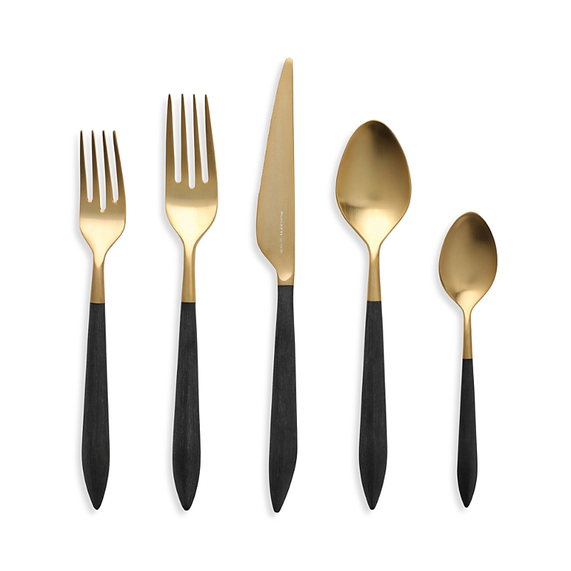 Vietri Ares Oro & Black 5-piece Place Setting In Gold