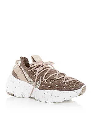 Nike Women's Space Hippie Knit Low Top Sneakers In Sand/coco