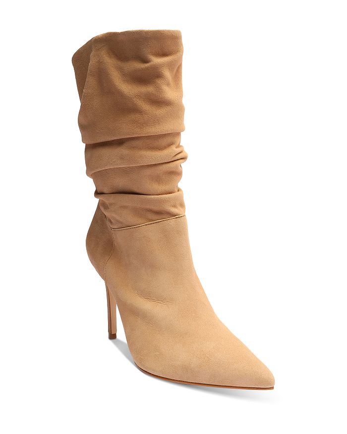 SCHUTZ Women's Ashlee Pointed Toe Scrunched High Heel Boots ...