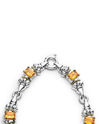 18K Yellow Gold & Sterling Silver Glacier Citrine Collar Necklace, 16"
