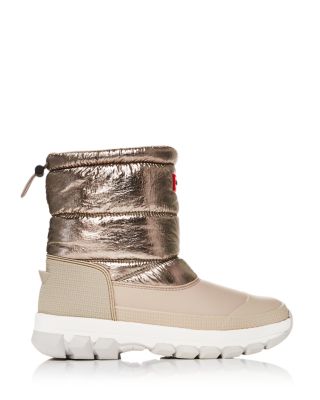 Hunter Women's Metallic Short Snow Boots | Bloomingdale's