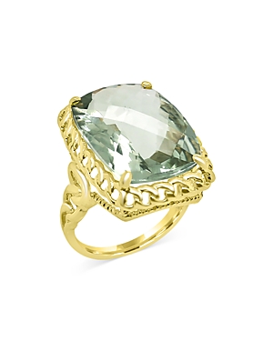 Bloomingdale's Presiolite Statement Ring In 14k Yellow Gold - 100% Exclusive In Green/gold