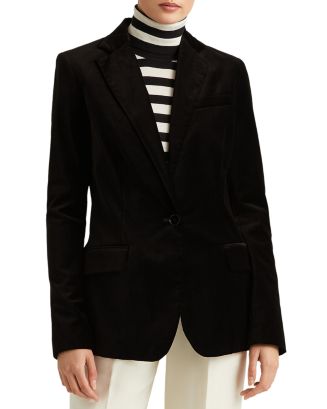 Ralph lauren hot sale velvet blazer womens