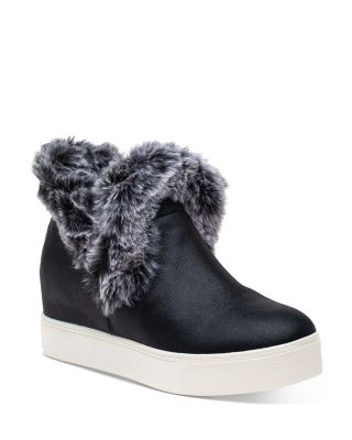 J/SLIDES J/SLIDES WOMEN'S SEAN WATERPROOF HIDDEN WEDGE HIGH TOP SNEAKERS