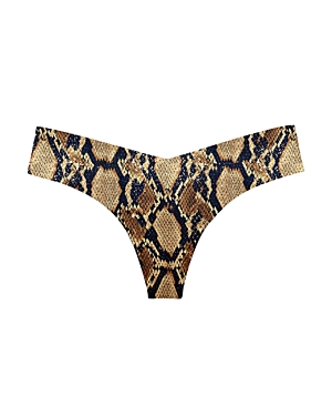 Commando Seamless Printed Thong In Snakeskin