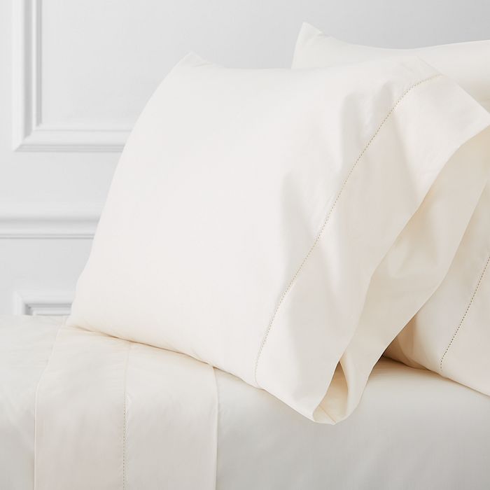 Shop Hudson Park Collection 680tc Fitted Sateen Sheet, Twin - 100% Exclusive In Vanilla Sky