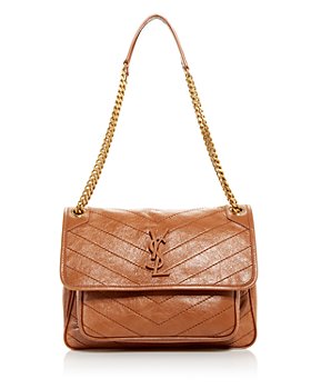Saint Laurent Women's Take Away Box in Calf Leather - Brown One-Size