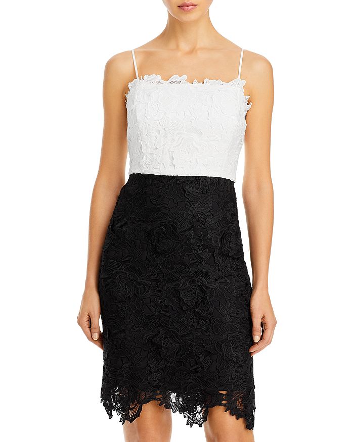 MILLY - 3D Floral Lace Sheath Dress