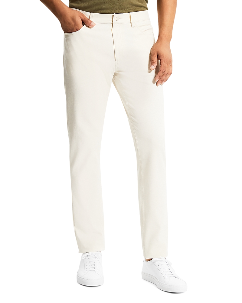 Theory Raffi Neoteric Twill Slim Fit Pants In Warm Ivory