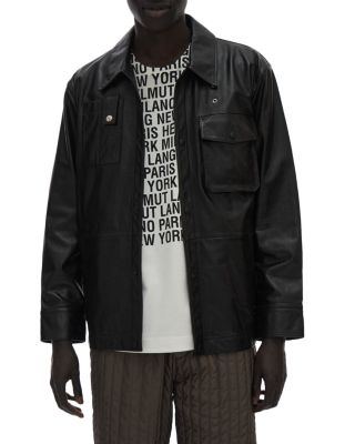 helmut lang black leather jacket