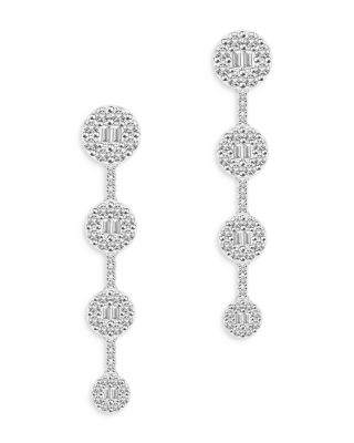 Bloomingdale's Fine Collection - Diamond Drop Earrings in 14K White Gold, 1.50 tcw