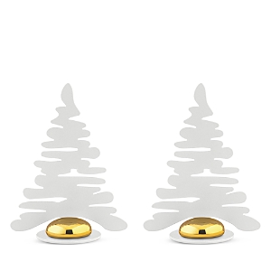Alessi Bark For Christmas Place Marker, Set Of 2 In White