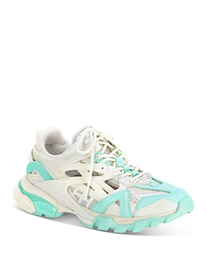 Balenciaga Women's Track 2 Low Top Sneakers In Mint/beige/grey