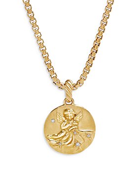David Yurman - 18K Yellow Gold Diamond Aquarius Amulet Pendant