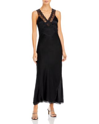 bardot black slip dress