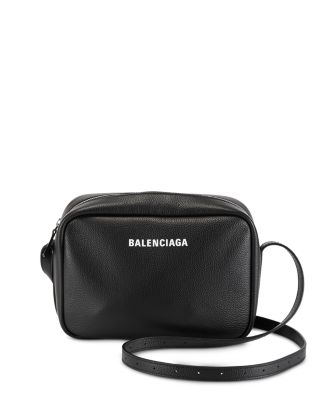 Balenciaga Women Everyday Medium Camera Bag Black Leather Pony