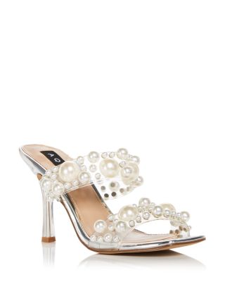 AQUA - Women's Dazel Slip On Embellished High Heel Sandals - 100% Exclusive