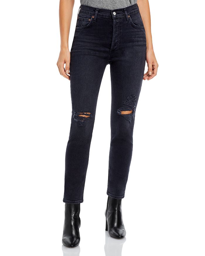 AGOLDE Nico High Rise Skinny Jeans in Cassette | Bloomingdale's