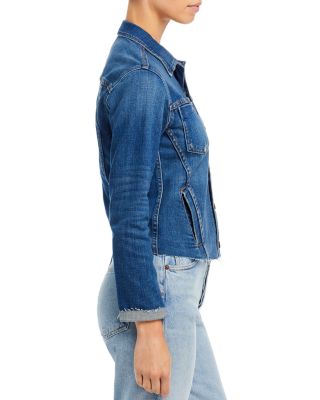 Janelle Slim-Fit Raw Denim Jacket