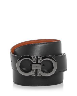 FERRAGAMO - Gancini Leather Reversible Belt