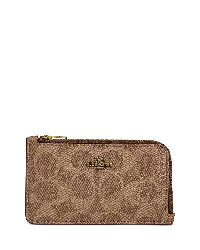 Zip card case in cheap signature canvas
