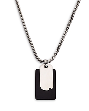 Shop Jonas Studio Dog Tag Pendant Necklace, 25 In Black