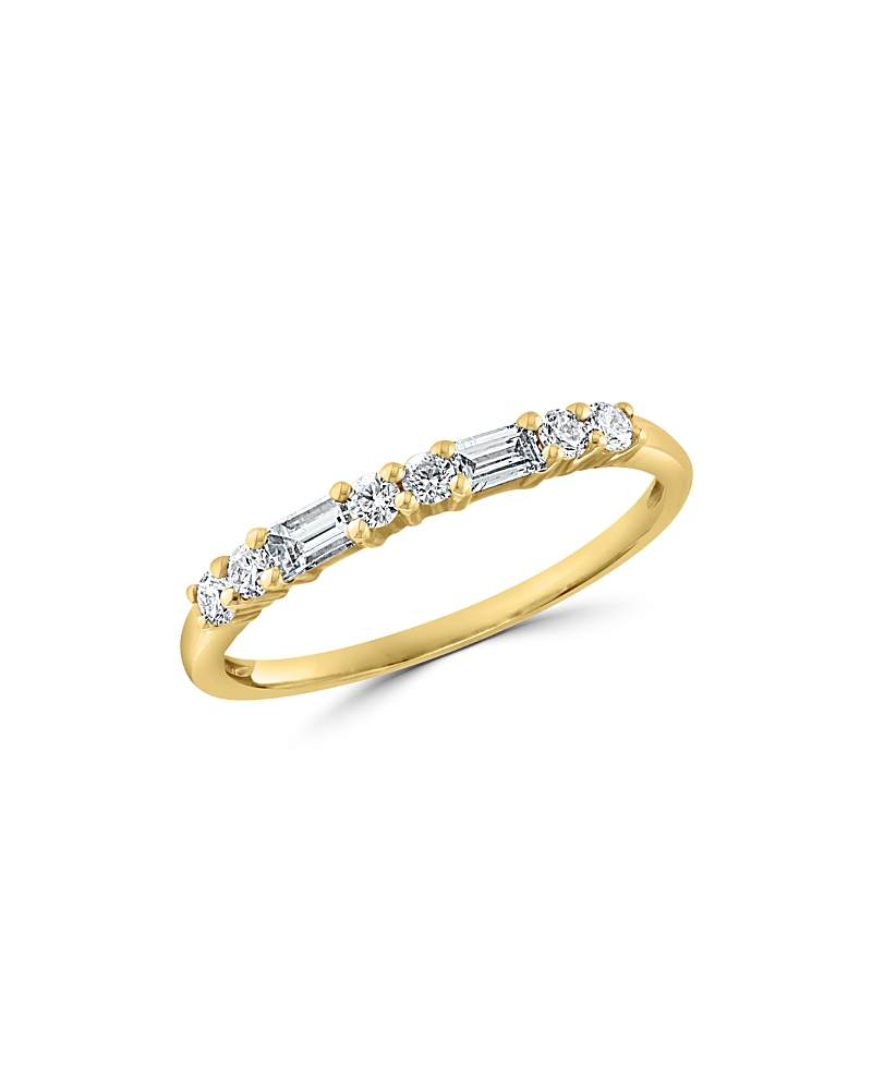 Bloomingdale's Round & Baguette Diamond Stacking Band In 14k Yellow Gold, 0.25 Ct. T. W. - Exclusive In Gold
