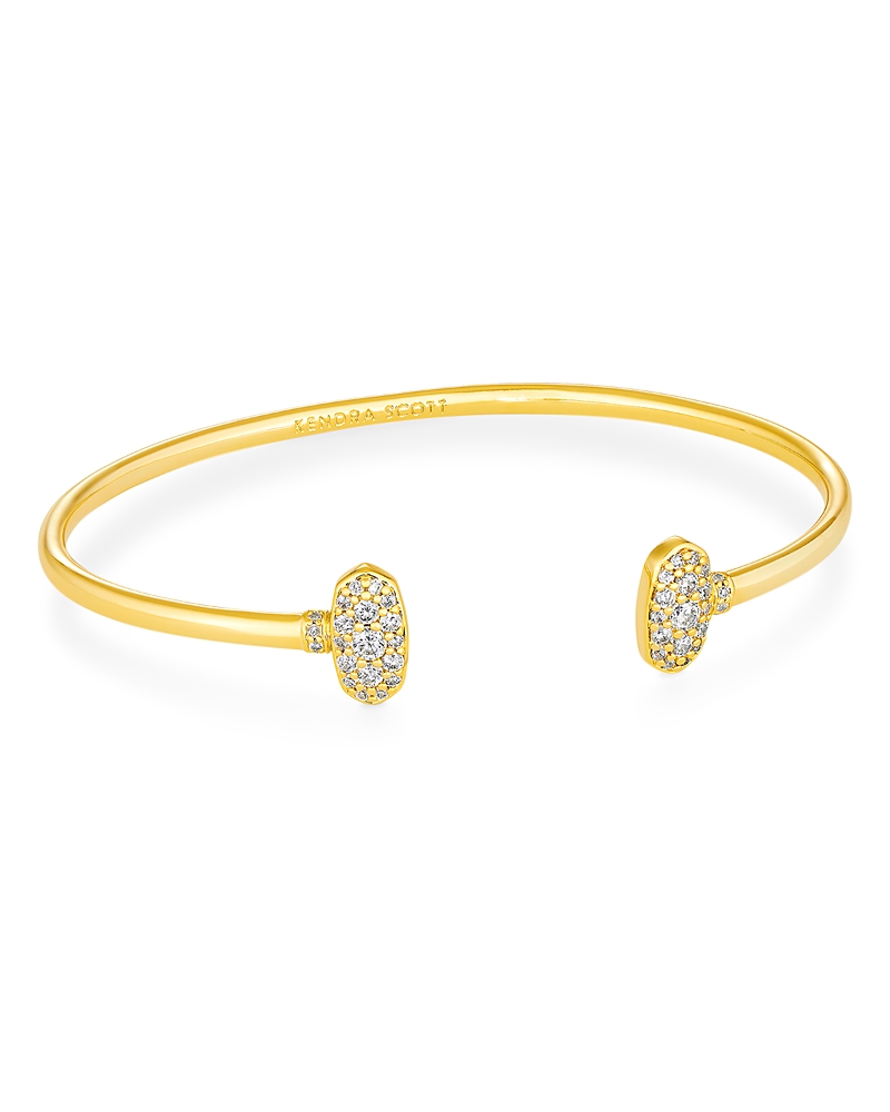 Kendra Scott Grayson Cubic Zirconia Cuff Bracelet In 14k Gold Plate In Gold