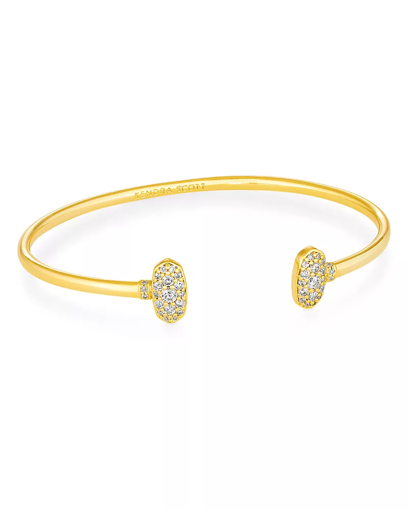 Kendra Scott Grayson Cubic Zirconia Cuff Bracelet in 14K Gold Plate
