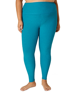 Beyond Yoga Maternity Plus High Waisted Midi Leggings In Cerulean Blue