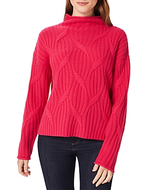 Hobbs London Malikah Cable Knit Sweater In Pink
